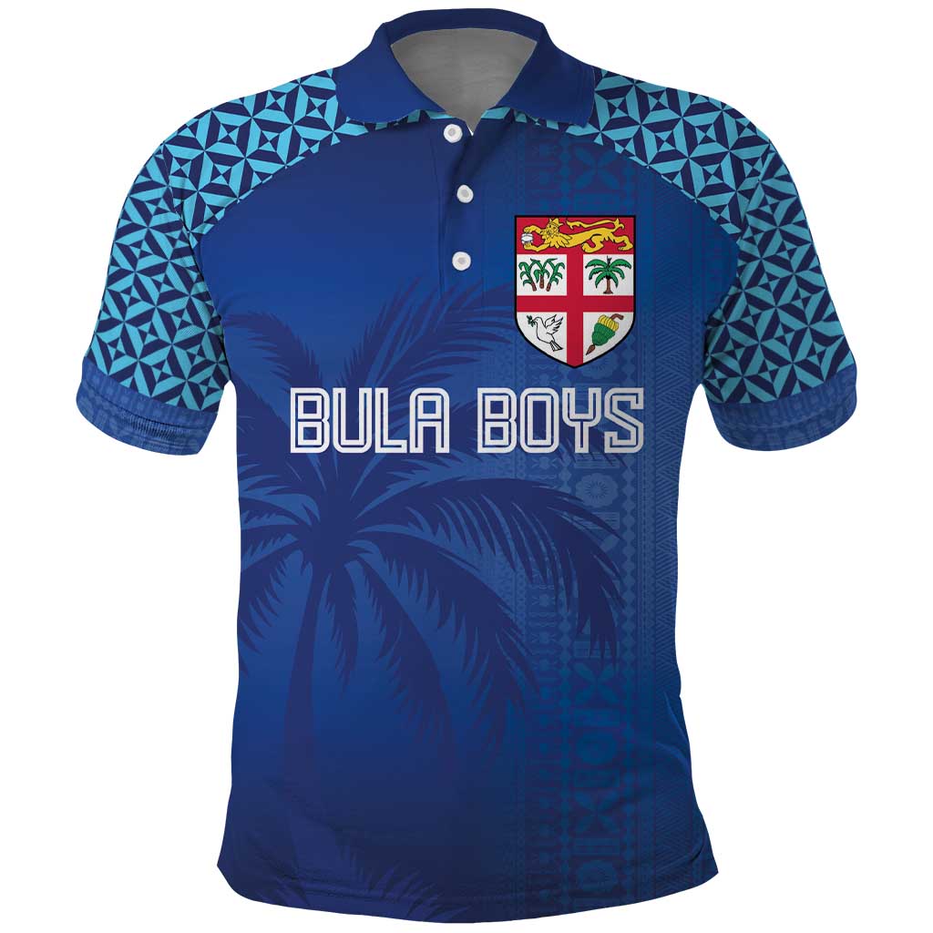Custom Fiji Football-Towards World Cup 2026 Polo Shirt LT03 Blue - Polynesian Pride