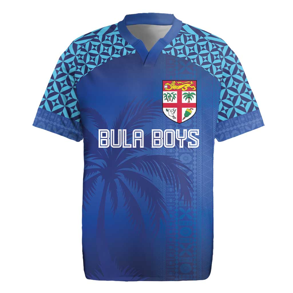 Custom Fiji Football-Towards World Cup 2026 Rugby Jersey LT03 Blue - Polynesian Pride
