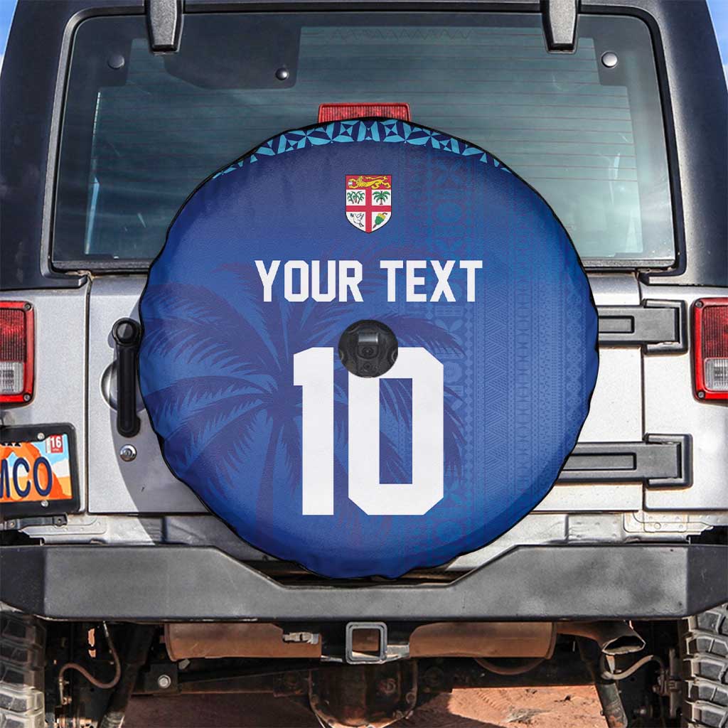Custom Fiji Football-Towards World Cup 2026 Spare Tire Cover LT03 Blue - Polynesian Pride