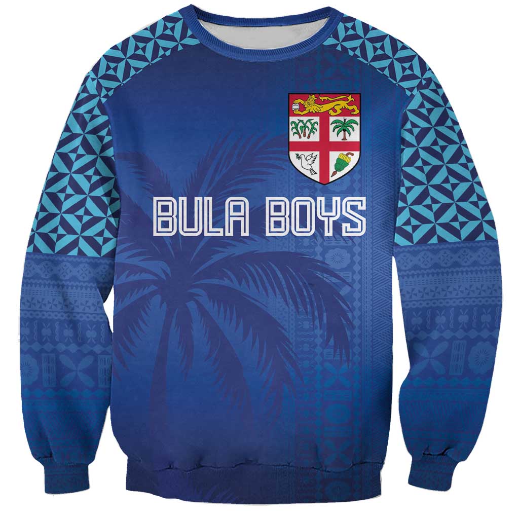Custom Fiji Football-Towards World Cup 2026 Sweatshirt LT03 Unisex Blue - Polynesian Pride