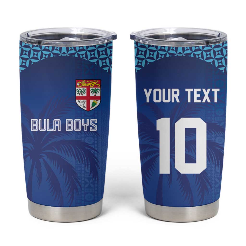 Custom Fiji Football-Towards World Cup 2026 Tumbler Cup LT03 Blue - Polynesian Pride