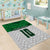 Custom Hawaii Volleyball-Kakau Motif Green Color Area Rug