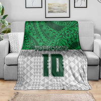 Custom Hawaii Volleyball-Kakau Motif Green Color Blanket LT03 - Polynesian Pride