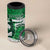 Custom Hawaii Volleyball-Kakau Motif Green Color 4 in 1 Can Cooler Tumbler