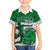 Custom Hawaii Volleyball-Kakau Motif Green Color Family Matching Off Shoulder Short Dress and Hawaiian Shirt