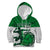 Custom Hawaii Volleyball-Kakau Motif Green Color Kid Hoodie