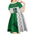 Custom Hawaii Volleyball-Kakau Motif Green Color Kid Short Sleeve Dress