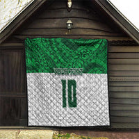 Custom Hawaii Volleyball-Kakau Motif Green Color Quilt LT03 - Polynesian Pride