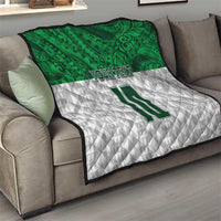 Custom Hawaii Volleyball-Kakau Motif Green Color Quilt LT03 - Polynesian Pride