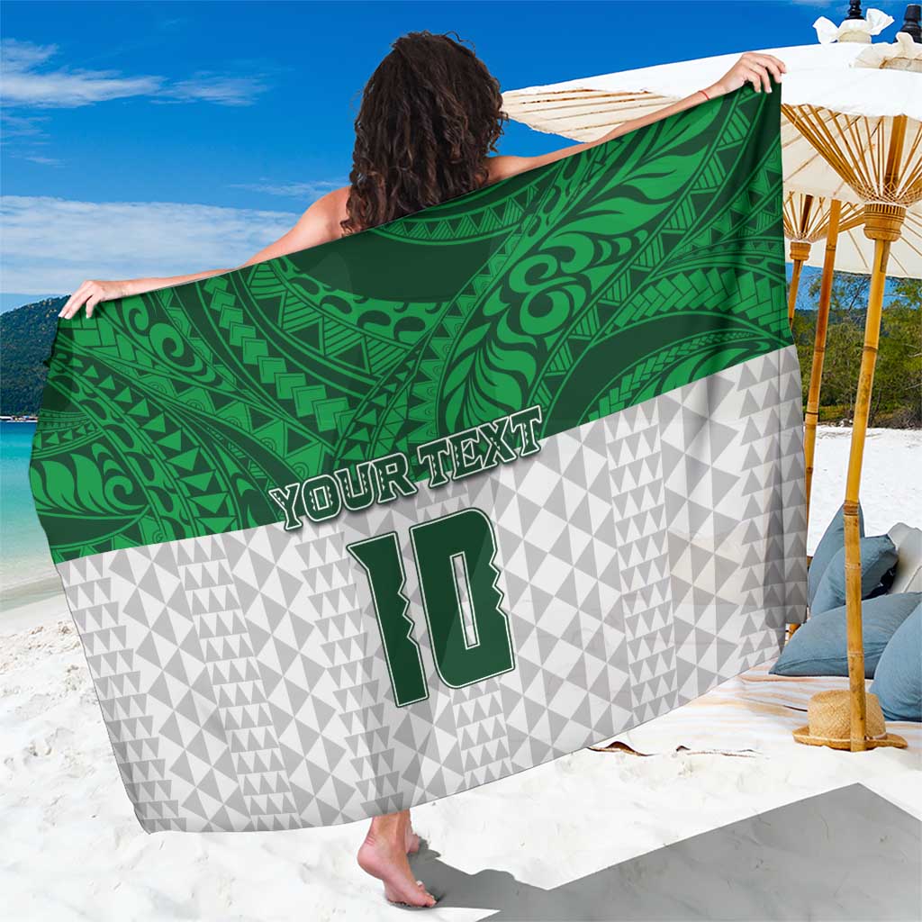 Custom Hawaii Volleyball-Kakau Motif Green Color Sarong LT03 One Size 44 x 66 inches Green - Polynesian Pride