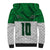 Custom Hawaii Volleyball-Kakau Motif Green Color Sherpa Hoodie