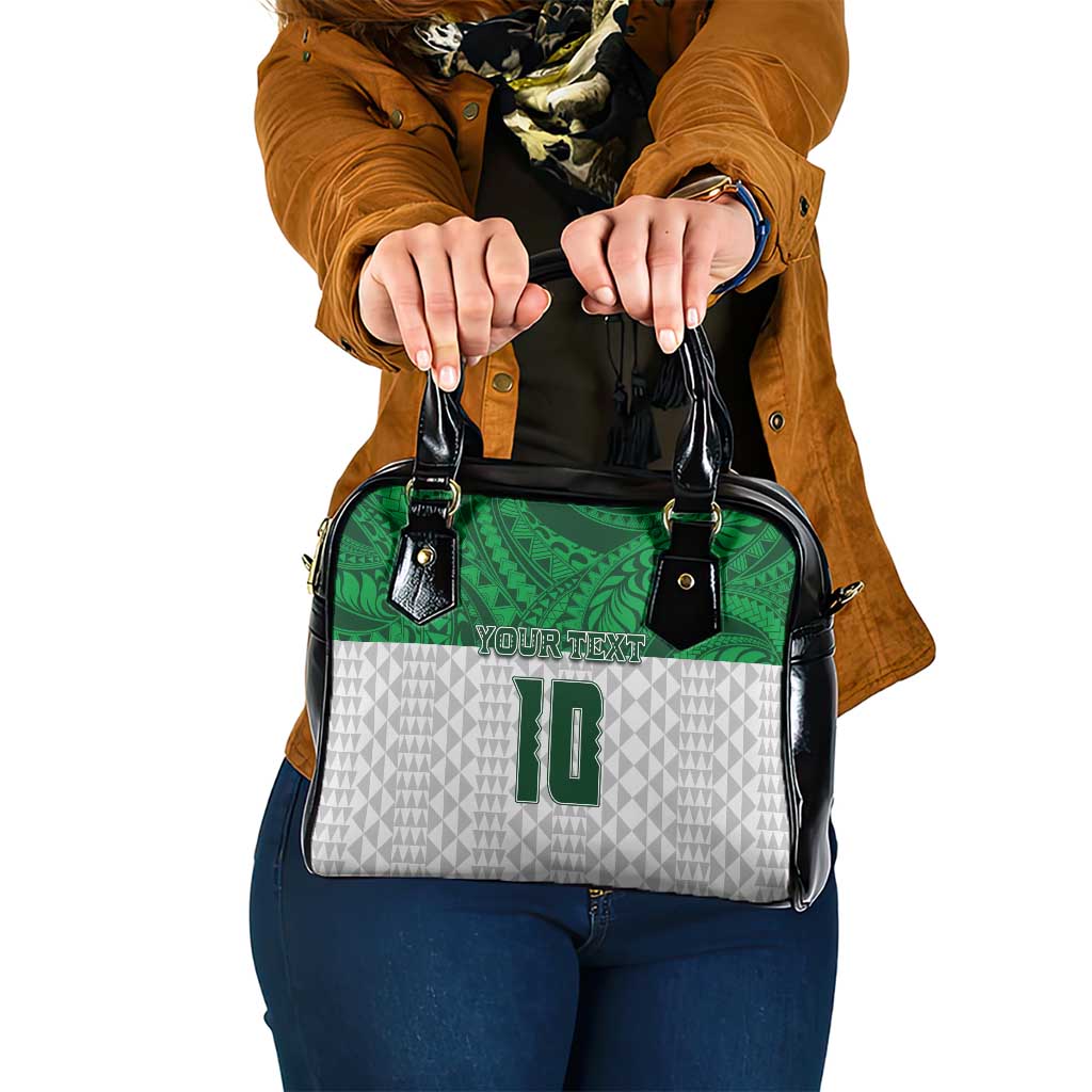 Custom Hawaii Volleyball-Kakau Motif Green Color Shoulder Handbag LT03 One Size Green - Polynesian Pride