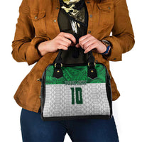 Custom Hawaii Volleyball-Kakau Motif Green Color Shoulder Handbag LT03 - Polynesian Pride