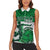 Custom Hawaii Volleyball-Kakau Motif Green Color Women Sleeveless Polo Shirt