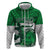 Custom Hawaii Volleyball-Kakau Motif Green Color Zip Hoodie