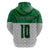 Custom Hawaii Volleyball-Kakau Motif Green Color Zip Hoodie