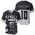 Custom Hawaii Volleyball-Kakau Motif Grayscale Color Baseball Jersey