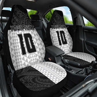 Custom Hawaii Volleyball-Kakau Motif Grayscale Color Car Seat Cover LT03 One Size Black - Polynesian Pride