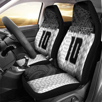 Custom Hawaii Volleyball-Kakau Motif Grayscale Color Car Seat Cover LT03 - Polynesian Pride