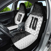 Custom Hawaii Volleyball-Kakau Motif Grayscale Color Car Seat Cover LT03 - Polynesian Pride