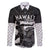 Custom Hawaii Volleyball-Kakau Motif Grayscale Color Family Matching Long Sleeve Bodycon Dress and Hawaiian Shirt