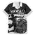 Custom Hawaii Volleyball-Kakau Motif Grayscale Color Family Matching Short Sleeve Bodycon Dress and Hawaiian Shirt