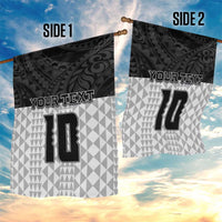 Custom Hawaii Volleyball-Kakau Motif Grayscale Color Garden Flag LT03 - Polynesian Pride