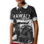 Custom Hawaii Volleyball-Kakau Motif Grayscale Color Kid Polo Shirt