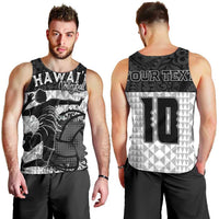 Custom Hawaii Volleyball-Kakau Motif Grayscale Color Men Tank Top LT03 - Polynesian Pride