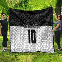Custom Hawaii Volleyball-Kakau Motif Grayscale Color Quilt LT03 - Polynesian Pride