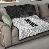 Custom Hawaii Volleyball-Kakau Motif Grayscale Color Quilt LT03 - Polynesian Pride