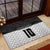 Custom Hawaii Volleyball-Kakau Motif Grayscale Color Rubber Doormat