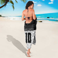 Custom Hawaii Volleyball-Kakau Motif Grayscale Color Sarong LT03 - Polynesian Pride