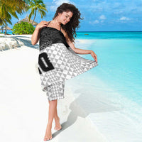 Custom Hawaii Volleyball-Kakau Motif Grayscale Color Sarong LT03 - Polynesian Pride