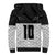 Custom Hawaii Volleyball-Kakau Motif Grayscale Color Sherpa Hoodie