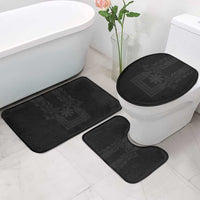 Philippines Barong Style Bathroom Set with Polynesian Art and Leaf Motif Black Color LT03 - Polynesian Pride