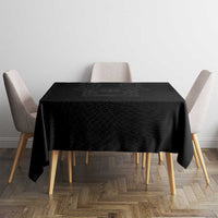 Philippines Barong Style Tablecloth with Polynesian Art and Leaf Motif Black Color LT03 - Polynesian Pride