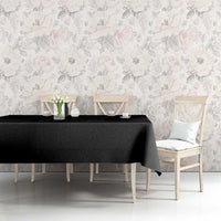 Philippines Barong Style Tablecloth with Polynesian Art and Leaf Motif Black Color LT03 - Polynesian Pride