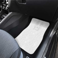 Philippines Barong Style Car Mats with Polynesian Art and Leaf Motif White Color LT03 - Polynesian Pride