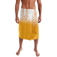 Philippines Barong Style Lavalava with Polynesian Art and Leaf Motif Yellow Color LT03 Yellow - Polynesian Pride