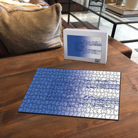 Philippines Barong Style Puzzle with Polynesian Art and Leaf Motif Blue Color LT03 - Polynesian Pride