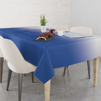 Philippines Barong Style Tablecloth with Polynesian Art and Leaf Motif Blue Color LT03 - Polynesian Pride
