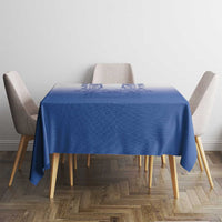 Philippines Barong Style Tablecloth with Polynesian Art and Leaf Motif Blue Color LT03 - Polynesian Pride