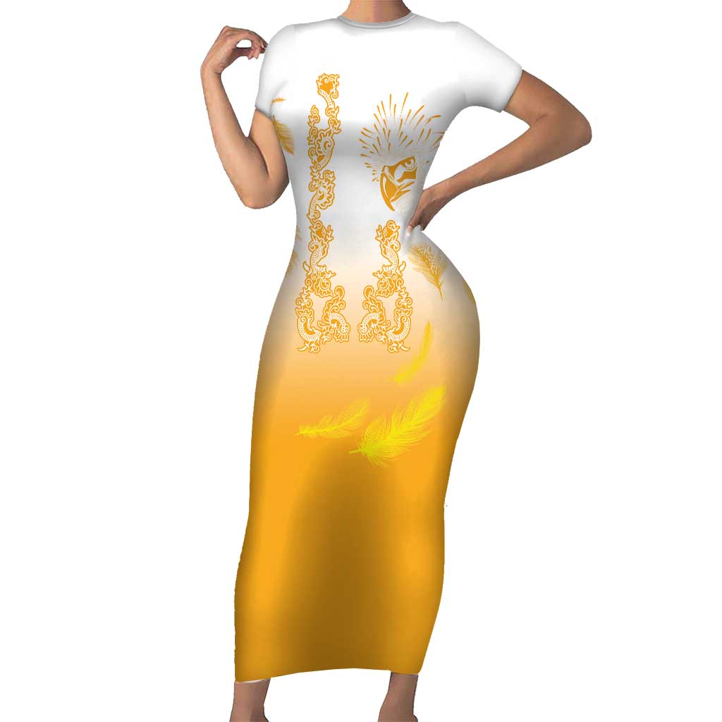 philippine dress design Philippines National Costume Style Short Sleeve Bodycon Barong Tagalog and Eagle Feather Yellow Color Fashion illustration Color:BLUE FLORABELLA adult ballerina dress Wholesale Burgundy Velvet Sparkly Iconic Butterfly Sleeves