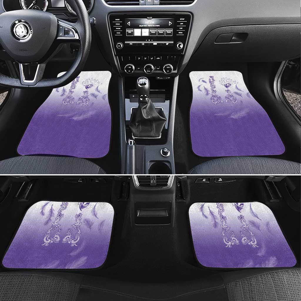 Philippines National Costume Style Car Mats Barong Tagalog and Eagle Feather Purple Color LT03 Set 4pcs Purple - Polynesian Pride