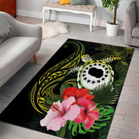 Kia Orana Cook Islands Area Rug Turtle and Hibiscus Polynesian Pattern LT03 - Polynesian Pride