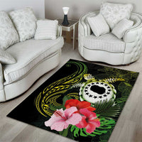 Kia Orana Cook Islands Area Rug Turtle and Hibiscus Polynesian Pattern LT03 - Polynesian Pride