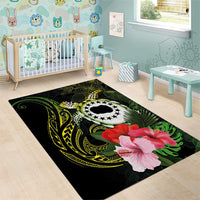 Kia Orana Cook Islands Area Rug Turtle and Hibiscus Polynesian Pattern LT03 - Polynesian Pride