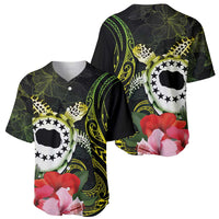 Kia Orana Cook Islands Baseball Jersey Turtle and Hibiscus Polynesian Pattern LT03 - Polynesian Pride