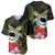 Kia Orana Cook Islands Baseball Jersey Turtle and Hibiscus Polynesian Pattern